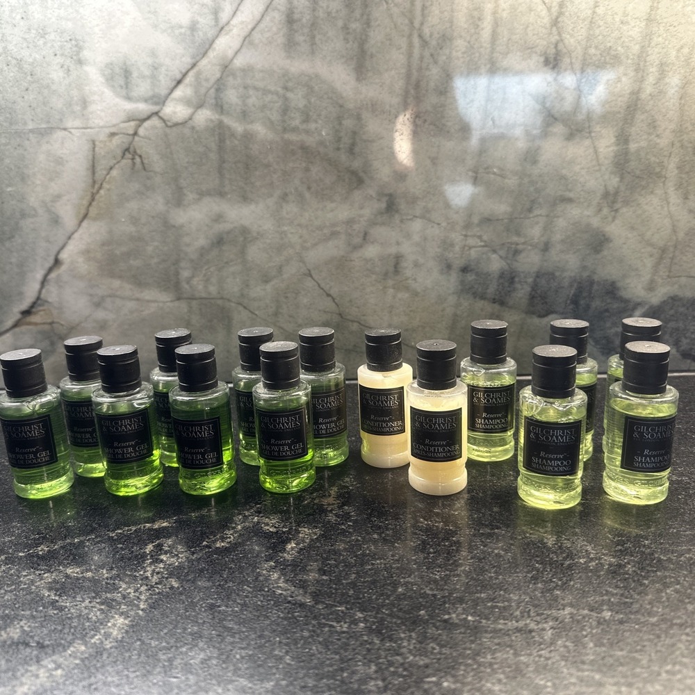 Gilchrist & Soames London England Travel Toiletry 15 Shampoo Shower‎ Gel Cond.